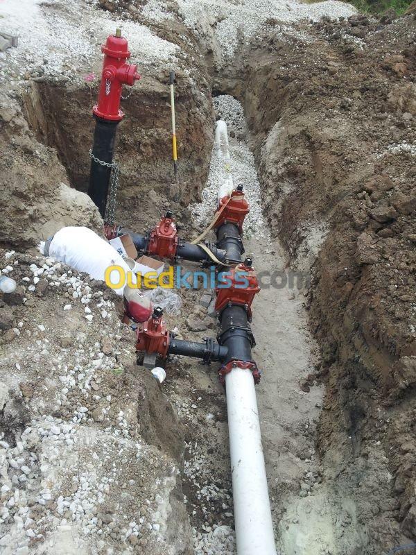 Installation reseau anti-incendie - Boumerdes Algérie