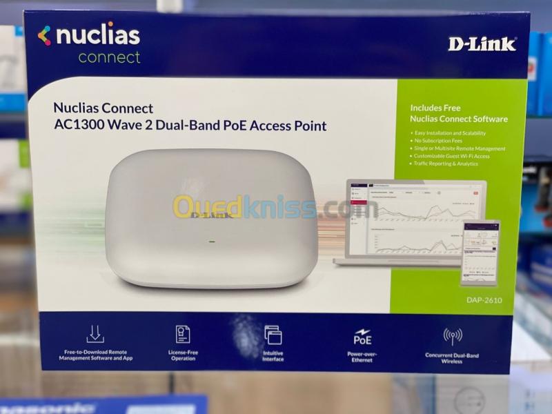  POINT D'ACCES NUCLIAS CONNECT Wi-Fi AC1300 WAVE 2 PoE DUAL-BAND SIMULTANÉ DAP-2610