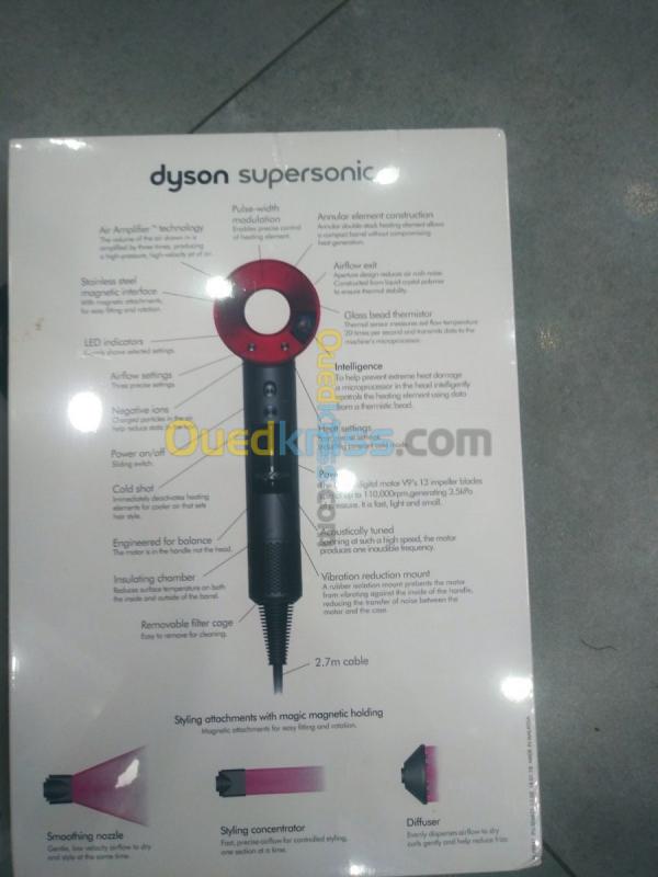 Sèche cheveux Dyson Supersonic HD03 gris/violet 1600W + 4 ACCESSOIRES -  Prix en Algérie