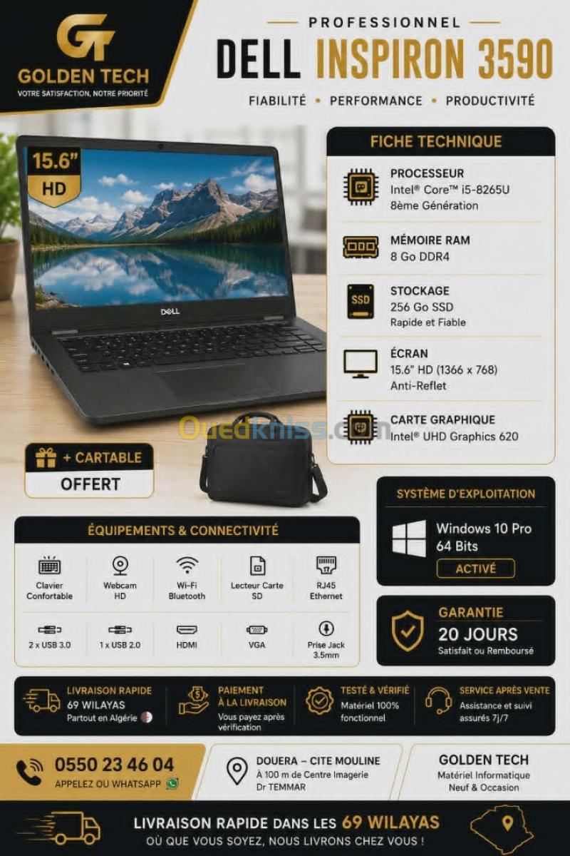 NOUVELLE ARRIVAGE LAPTOP MOYEN GAMME ENTRE 30000 ET 40000 AVEC GARANTIE ET LIVRAISON 69 WILAYAS 9