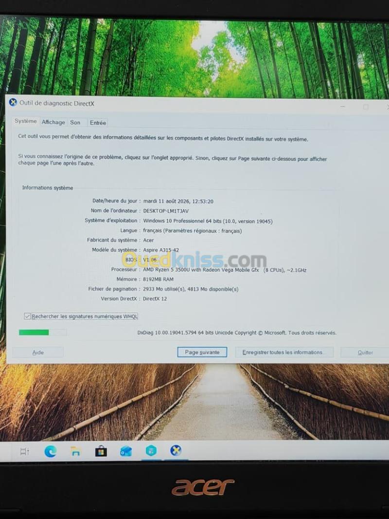 2 X PC ACER ASPIRE 5 RYZEN 5 3200 / 8G /512 SSD / 15.6 FHD +CARTABLE 10