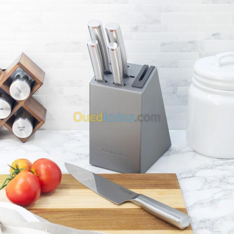 KITCHENAID Ensemble de 5 Couteaux avec Bloc de Rangement 3