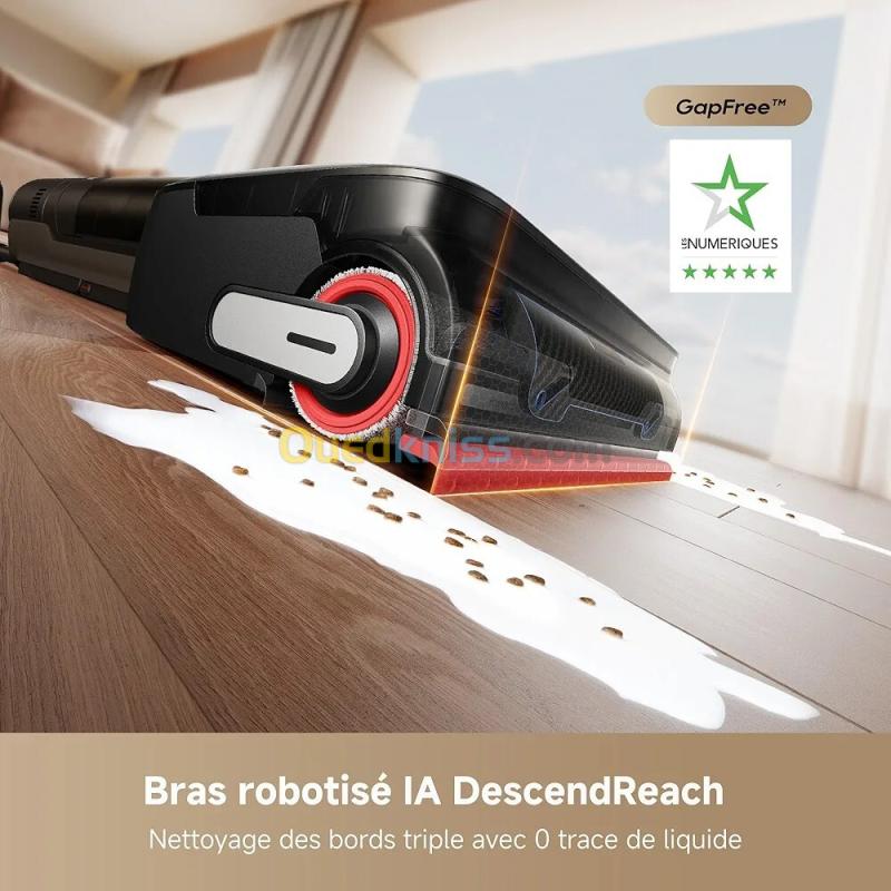 dreame H15 Mix Aspirateur Laveur 7-en-1 Bras robotique IA Nettoyage des Bords Triple 23 000 Pa 11