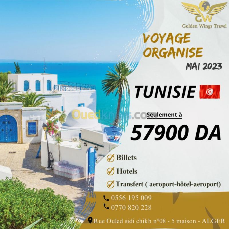  Voyage organisé (TUNISIE PAR AVION )
