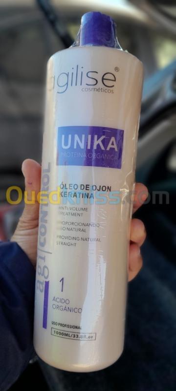  Protéines et Kératine cheveux , marque Agilise Unika 1L ( produit original ) Brazil 