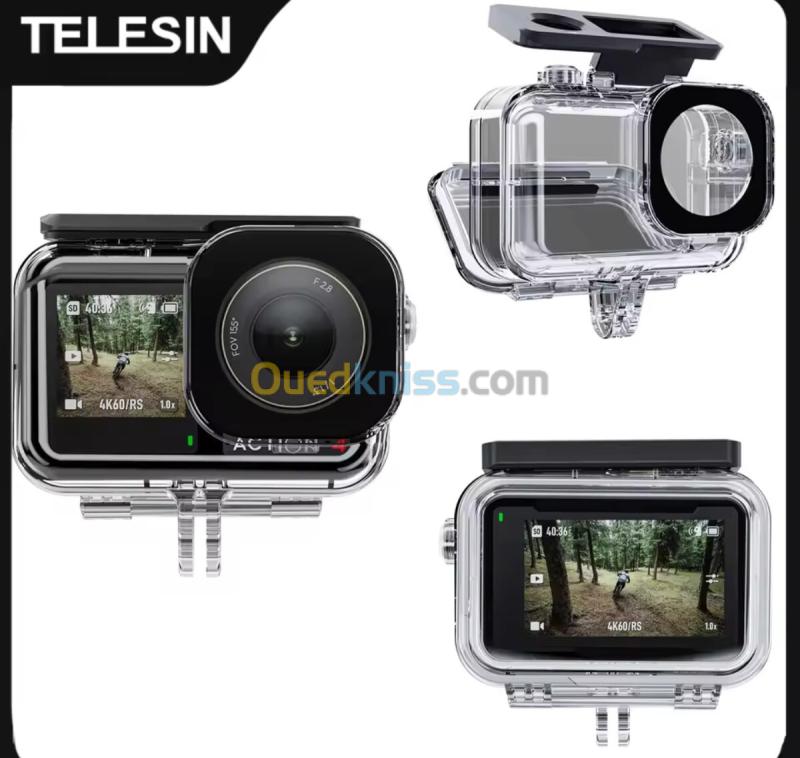 Caisson étanche 45m Telesin pour Dji osmo action 5 pro action 4 et action 3