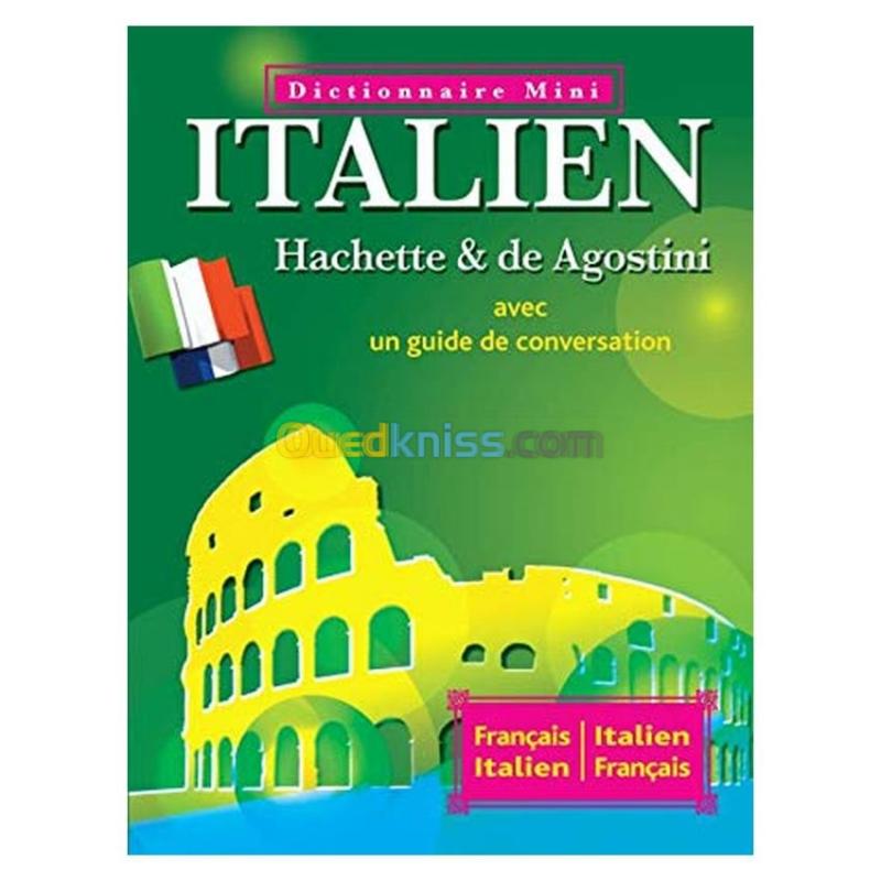  Dictionnaire mini Italien Hachette & Agostini avec un guide de conversation Fr-Ita/ Ital-Fr