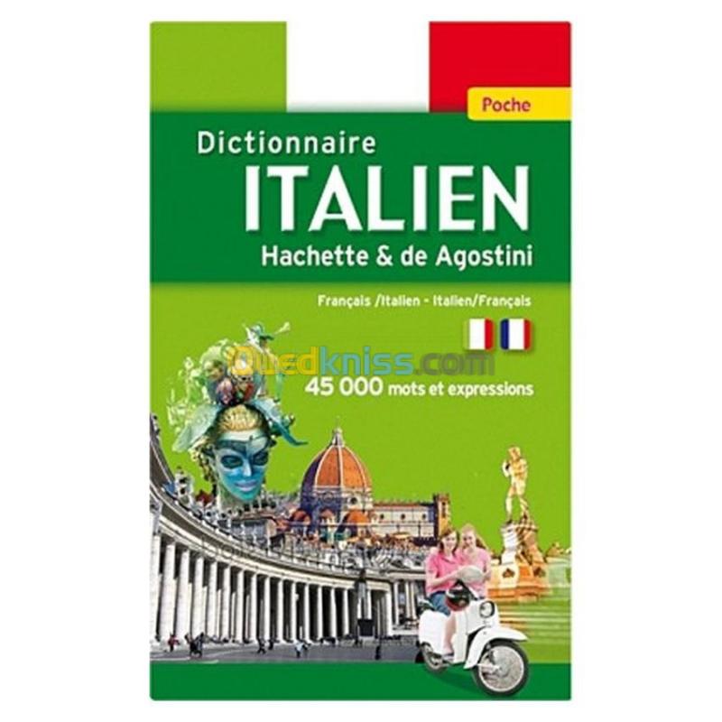  Dictionnaire Poche Hachette De Agostini - Bilingue Italien