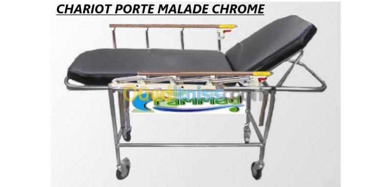  CHARIOT PORTE MALADE CHROME 