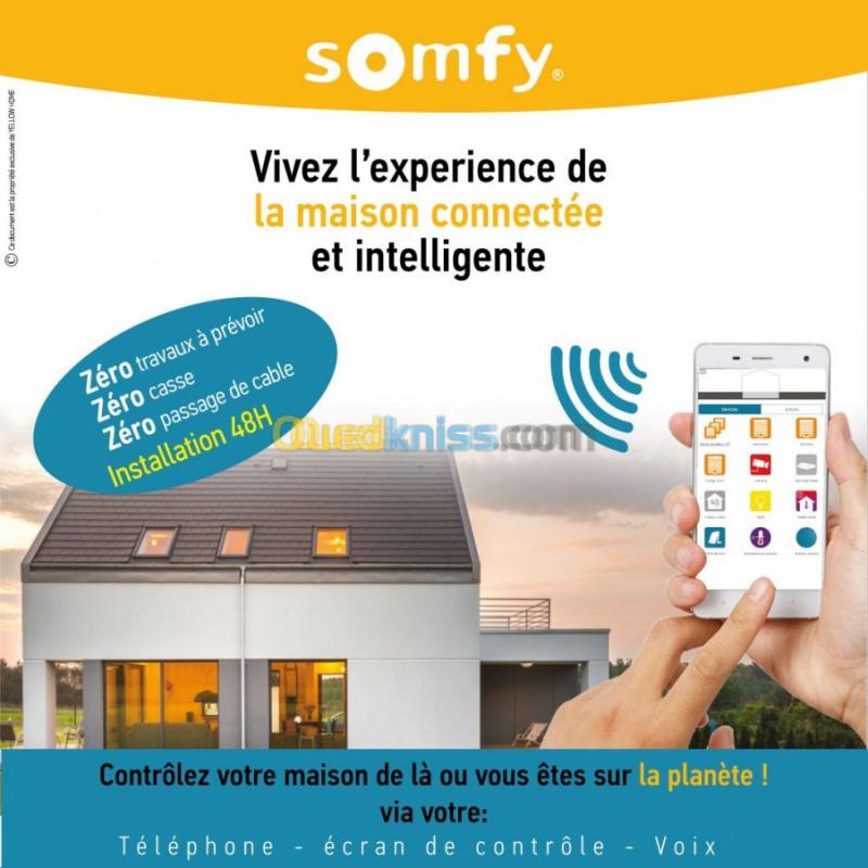 Offre domotique Somfy exemple F3 maison intelligente