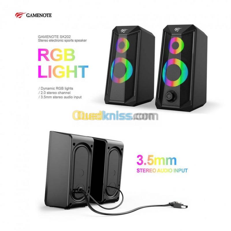  Haut-parleur Speaker Baffle Gaming HAVIT Gamenote SK202 RGB