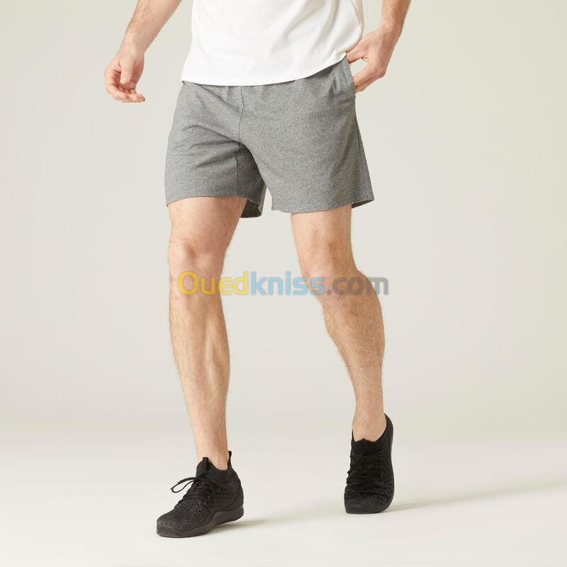  DOMYOS Short Court Fitness Homme - 100 Gris