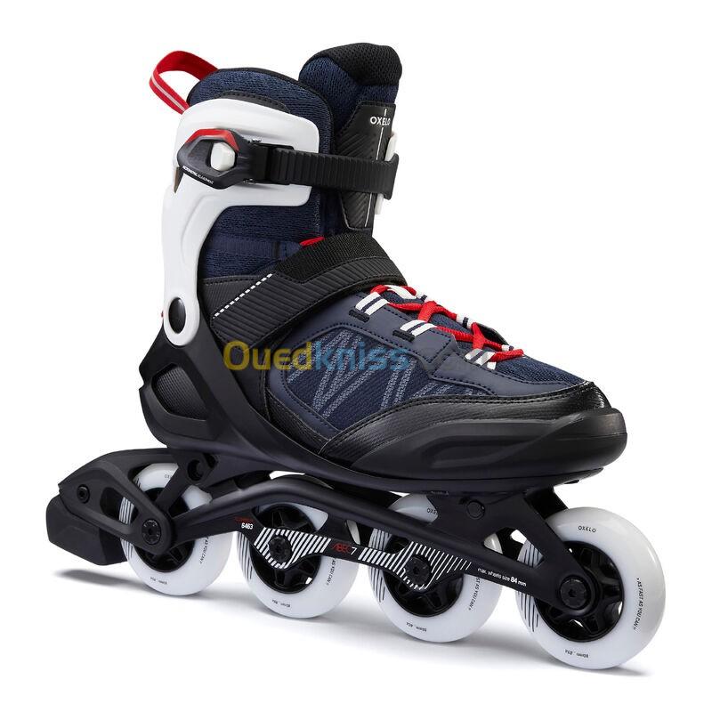 Set 3x2 protections roller trottinette skate enfant PLAY noir - Decathlon