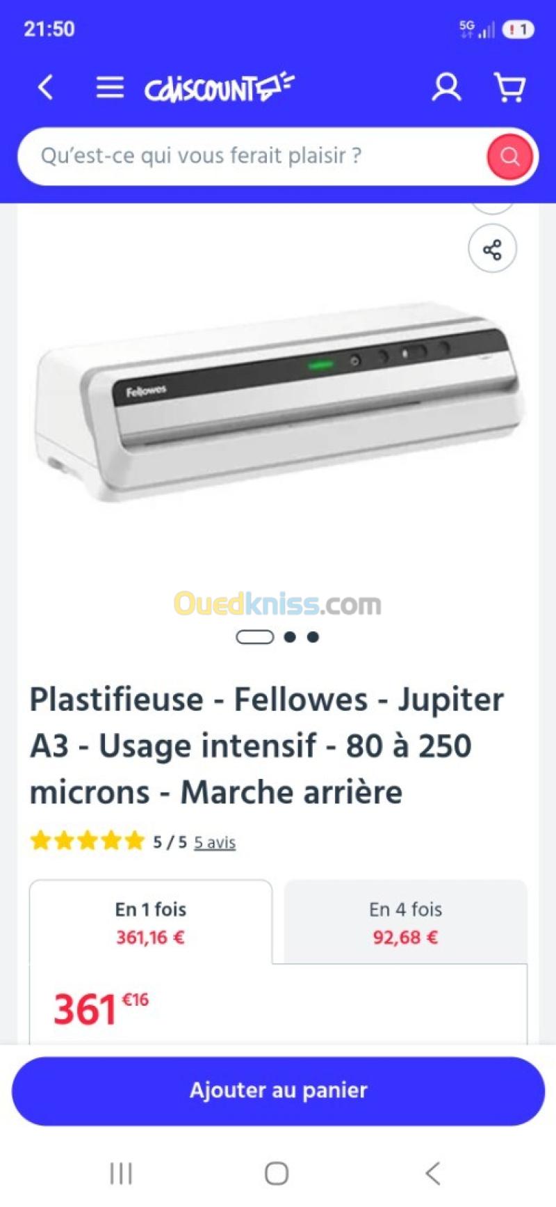 Plastifieuse dernière génération