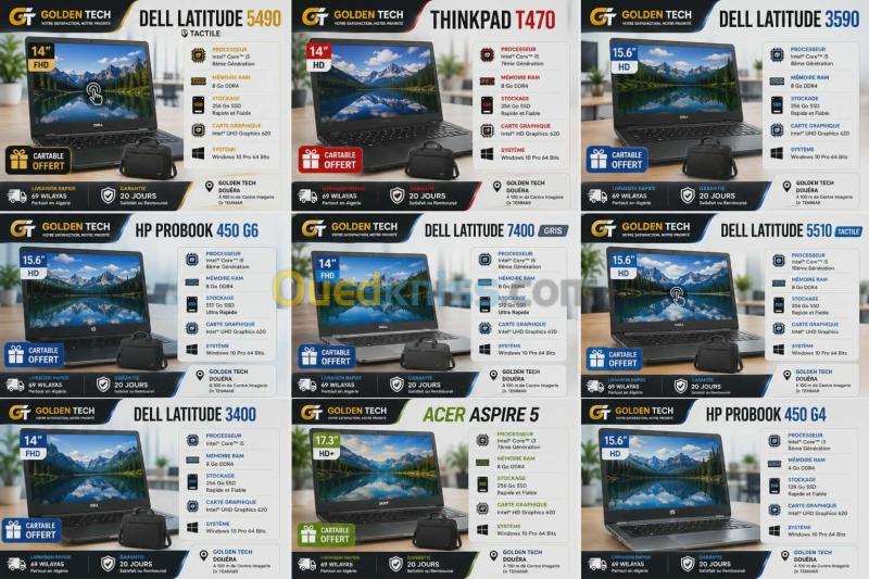 NOUVELLE ARRIVAGE LAPTOP ACER HP DELL HP THINKPAD LA GAMME GARANTIE ET LIVRAISON 69 WILAYAS