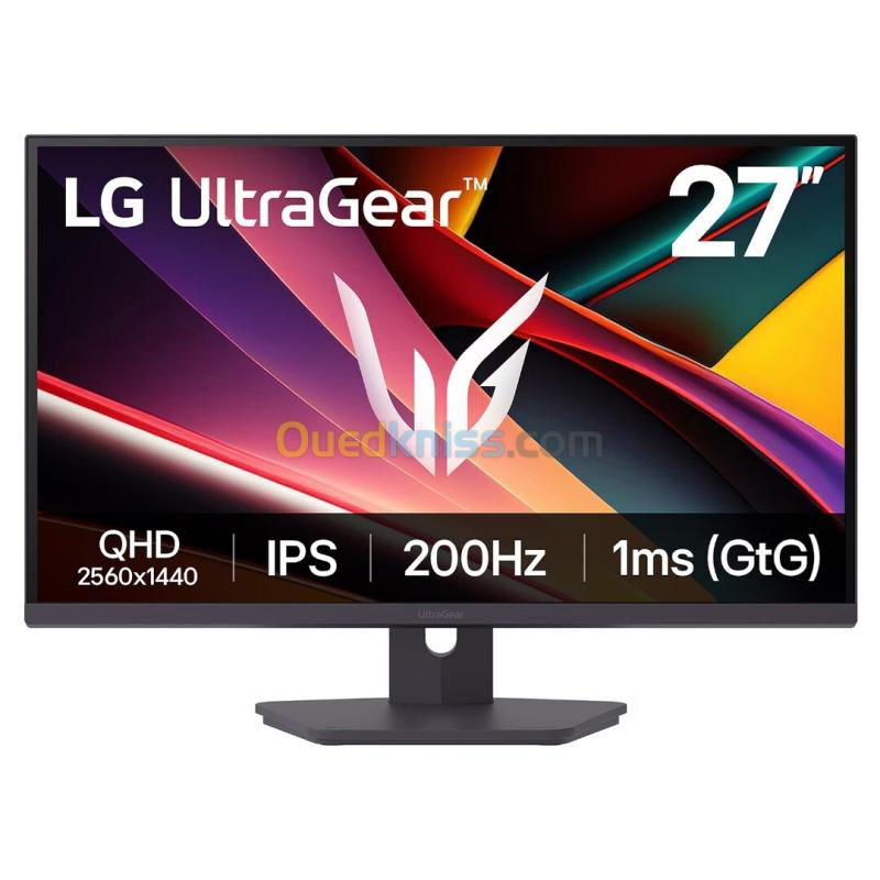 LG 27G610A-B 27'' QHD IPS - 200Hz - 1MS - HDR400 - Freesync Premium - sRGB99% - Pivot -