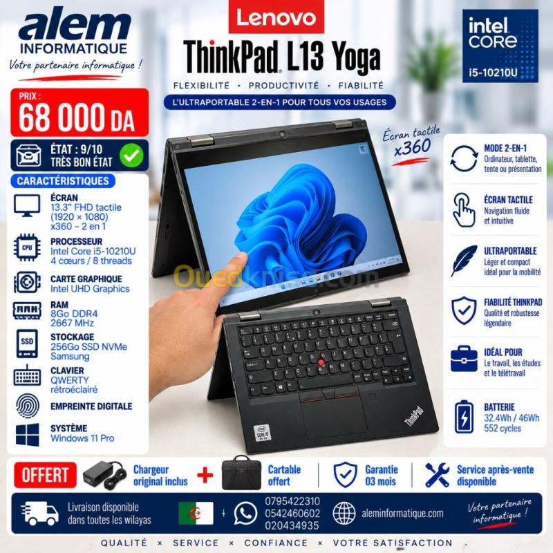 LENOVO THINKPAD L13 YOGA / CORE i5 / 8Go / 256Go 8