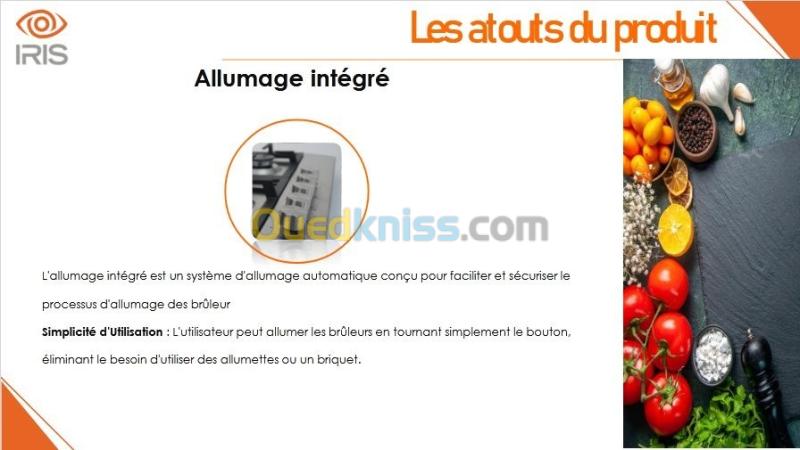 TABLE DE CUISSON IRIS 4 FEUX 60CM 2