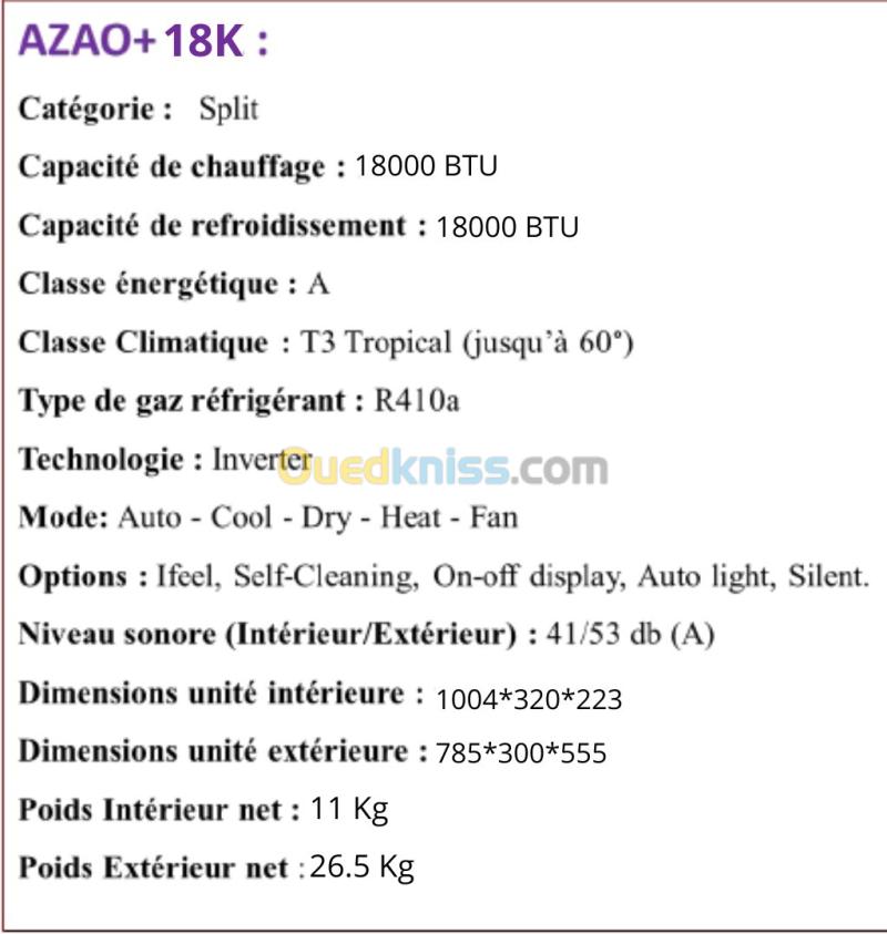 PROMO CLIMATISEUR IRIS TROPICAL INVERTER 10