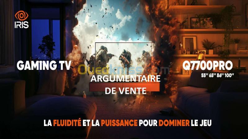 GAMING TV IRIS QLED Q7700 PRO GOOGLE TV UHD 4K 144Hz Matte (86"/100")