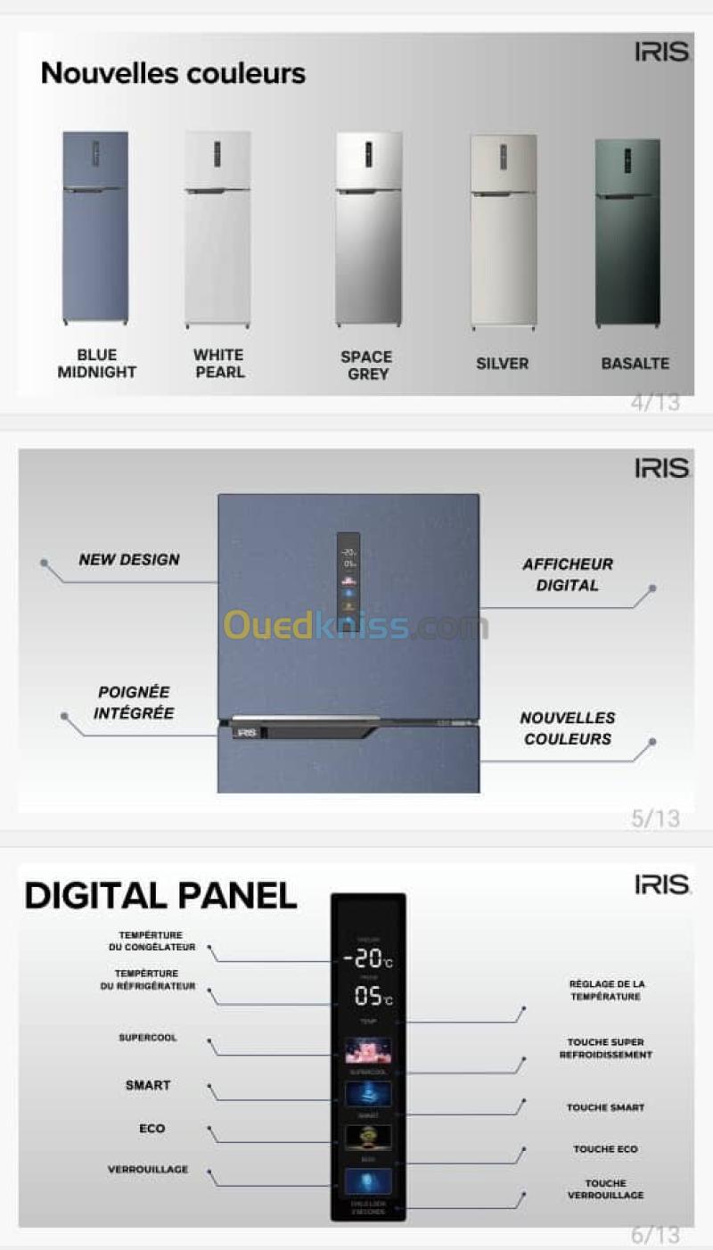 REFRIGERATEUR IRIS IR-DD400 DEFROST (AFFICHEUR DIGITAL)