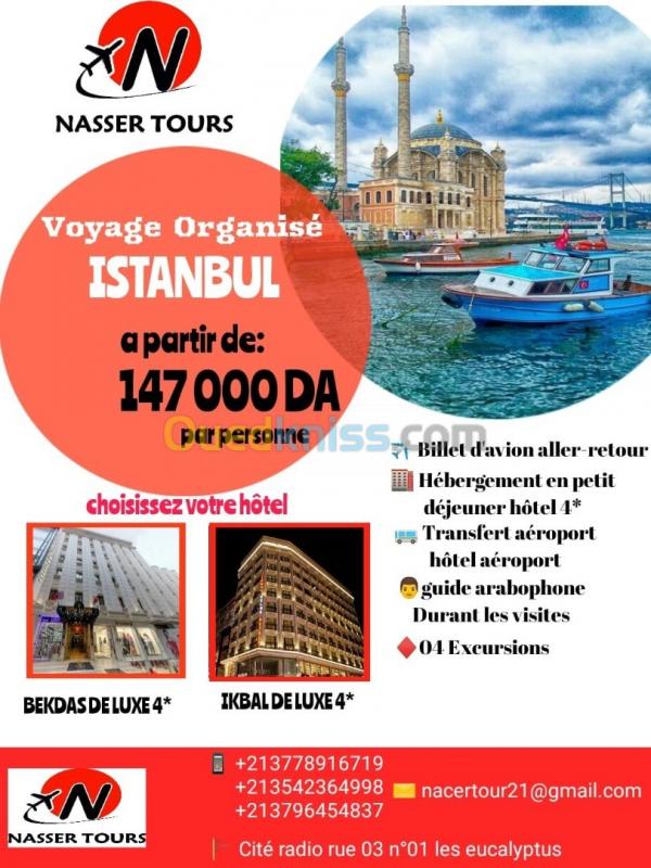  Voyage Organiser a ISTANBUL