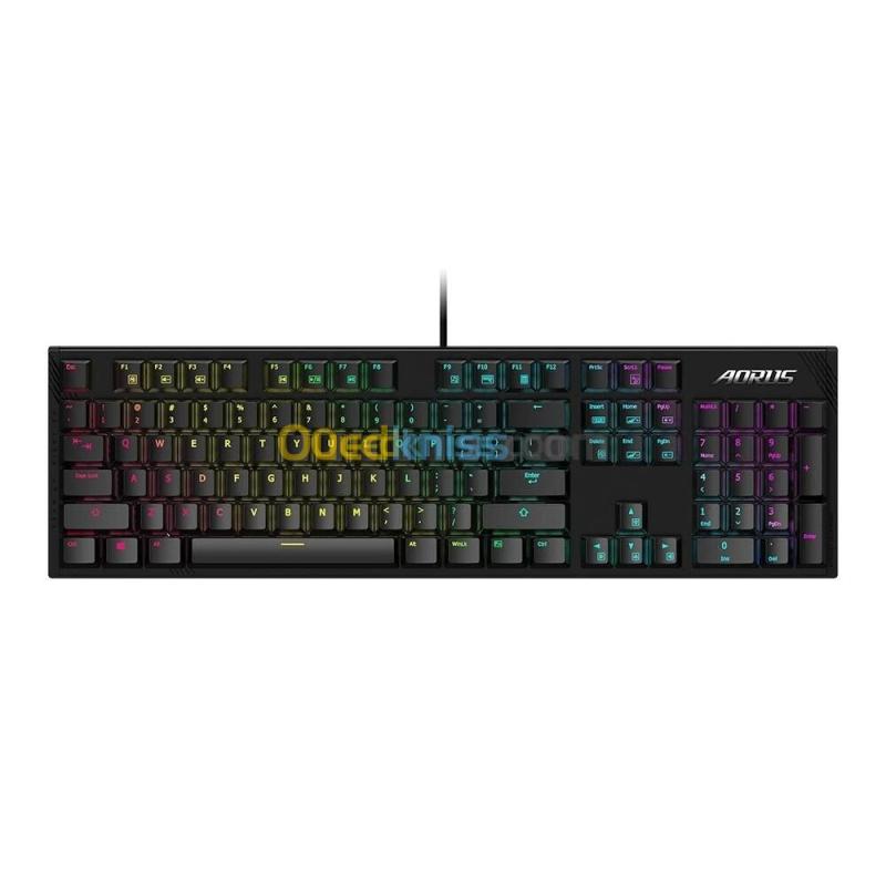 GIGABYTE AORUS K1 RGB FUSION - CLAVIER MECANIQUE FILARE - RÉTROÉCLAIRÉ RED - ANTI-GHOSTING - USB 6