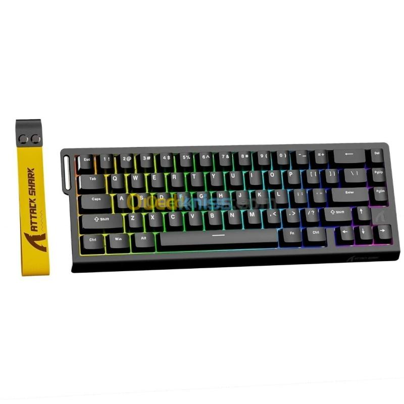 CLAVIER GAMING ATTACK SHARK X68 BLACK MECANIQUE MAGNETIQUE 2