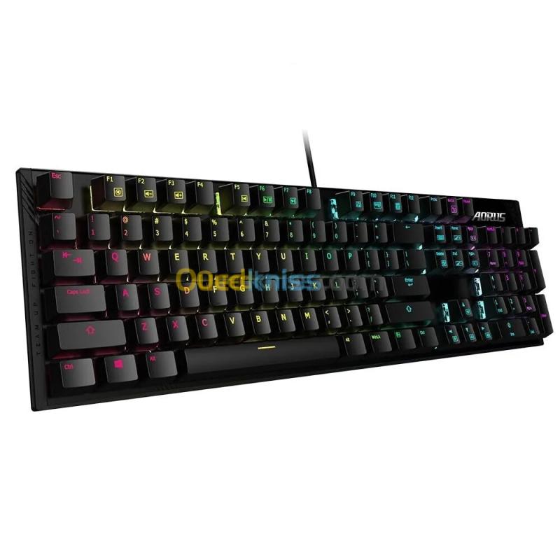 GIGABYTE AORUS K1 RGB FUSION - CLAVIER MECANIQUE FILARE - RÉTROÉCLAIRÉ RED - ANTI-GHOSTING - USB 3