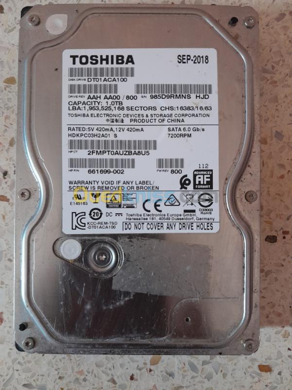  TOSHIBA Disque Dur HDD 1Tb 3,5'