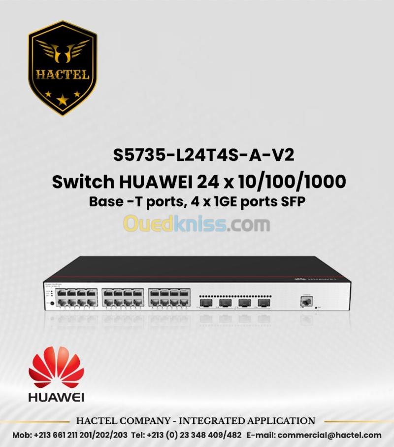 HUAWEI Switches S5735 POE et Non PoE avec 1GB SFP et 10GB SFP+ Ports 3