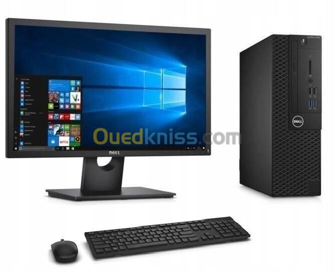 PC DE BUREAU DELL OPTIPLEX SFF  I5 7EME génération 08GB RAM  256 SSD  DVD-G  AVEC ECRAN 22 POUCE Clavier et souris DELL ORIGINAL