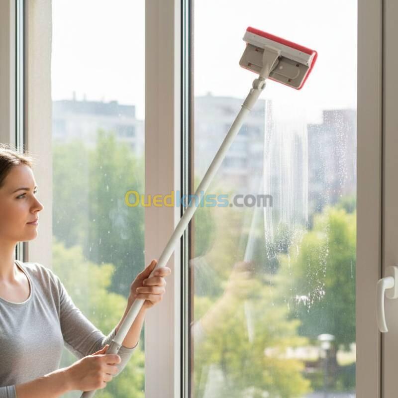 Balai Frottoir Vitre FIRLA avec Tête Rotative - ممسحة الزجاج برأس دوار ومقبض طويل 4
