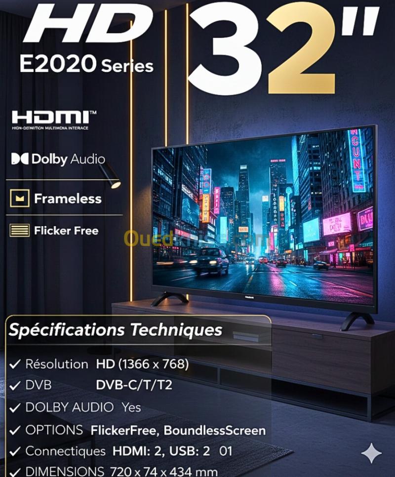 TV IRIS 32" Basique E2030 HD 32 POUCES