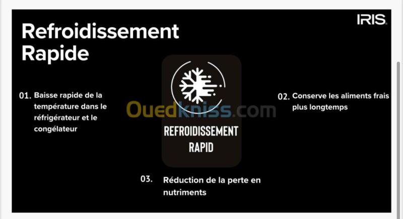 REFRIGERATEUR IRIS COMBINÉ 410 L INOX NO FROST AFFICHEUR TACTILE 10