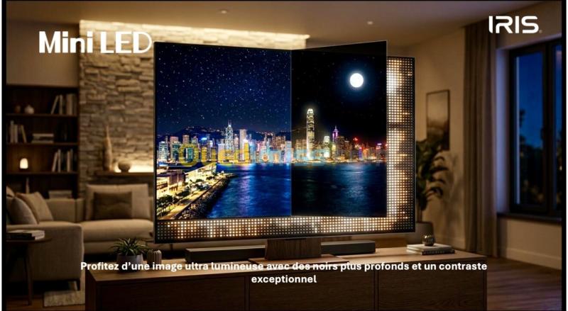 TV IRIS 75" MINI LED M8020 120 Hz GOOGLE TV 4k UHD ANDROID 14 75 POUCES 15