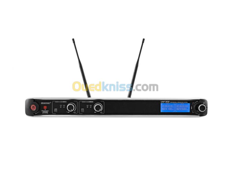 Double Microphone à Main Sans Fil OMNITRONIC UHF-302 2