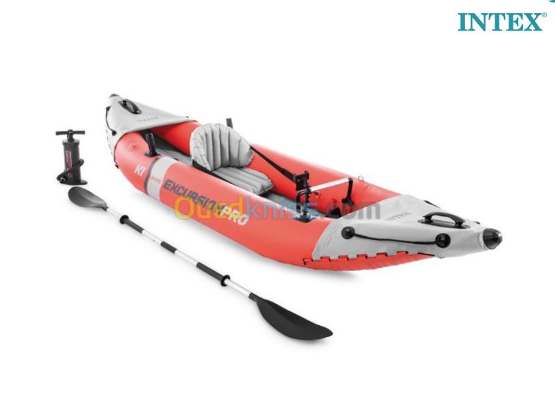  Kayak Canoe 1 Place EXCURSION PRO K1 Avec Pompe + 2 Rames (Pagaie) + Sac + Accessoir INTEX