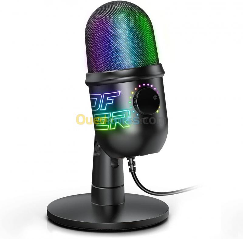  Spirit Of Gamer EKO400 Microphone À Directivité Cardioïde - Rétroéclairage RGB Streaming Podcasts