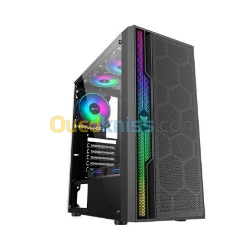 BOITIER  HYBROK VOLCANO 4FANS ARGB BLACK