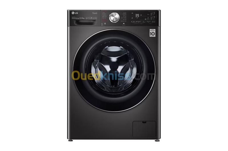 Lave-linge Séchant LG 13 Kg / 8 Kg  F4V9LCP2EE Vapeur Steam+ Défroissage + Séchage Intelligent