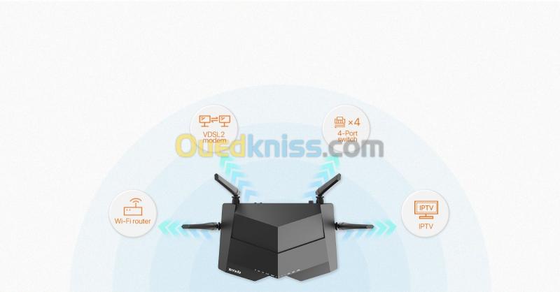  Modem-routeur Wi-Fi Gigabit VDSL/ADSL double bande V12 AC1200