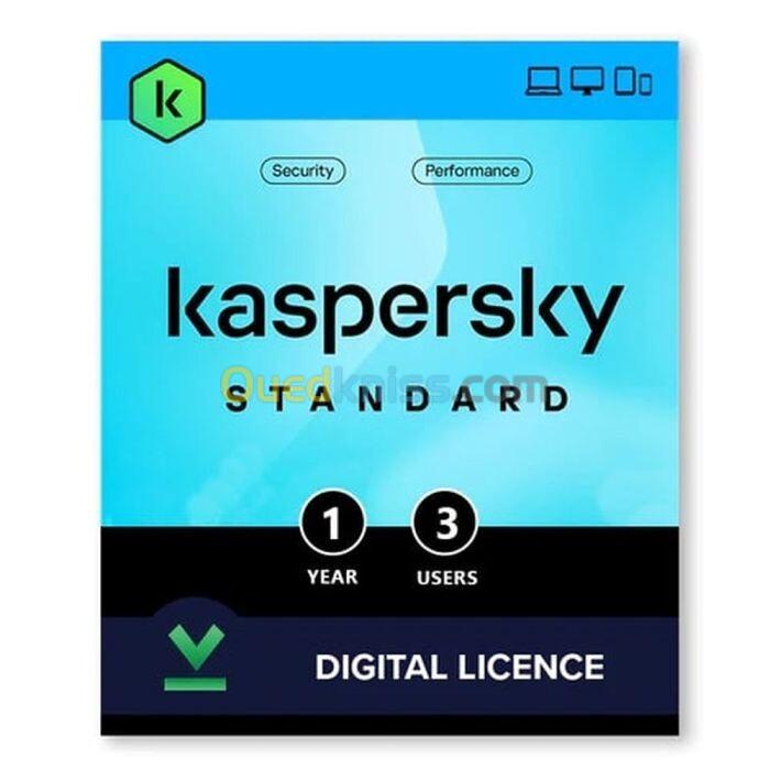KASPERSKY ANTI VIRUS PREMIUM KASPERSKY ANTIVIRUS PLUS KASPERSKY STANDARD  1PC 3PC 5PC  1 AN  licence kaspersky authentique 3