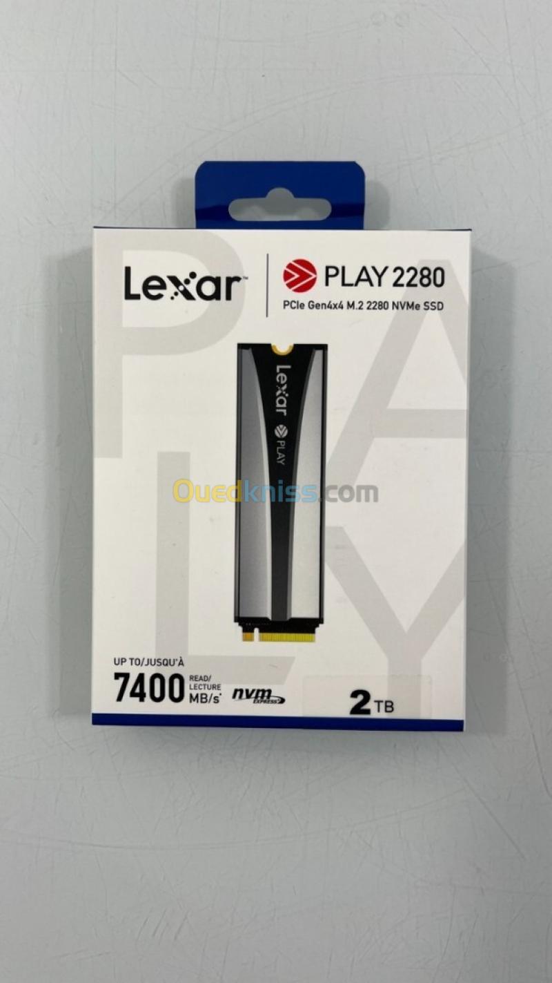 SSD Lexar Play 2280 NVMe Gen 4x4 02 Tb UP To 7400MB/s - Compatible avec PS5 -