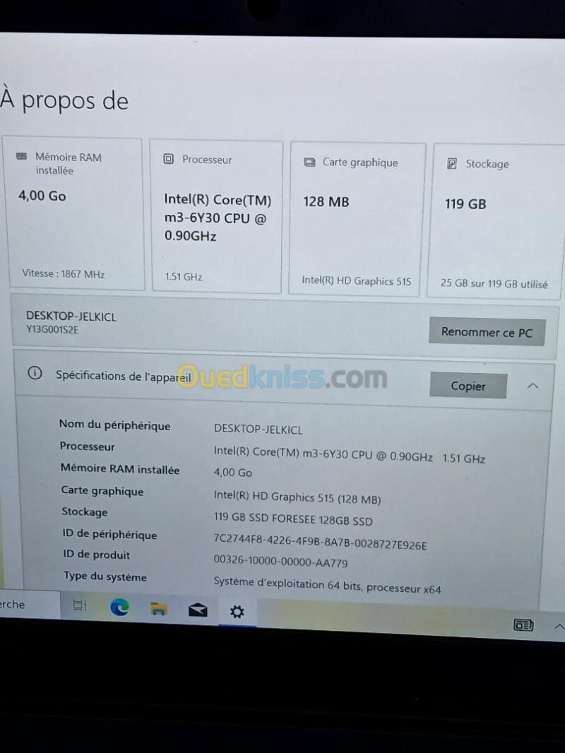 LAPTOP UNOWHY Y13 Intel Core M3-6Y30 RAM 4GB SSD 128GB 13.3 FULL HD 10