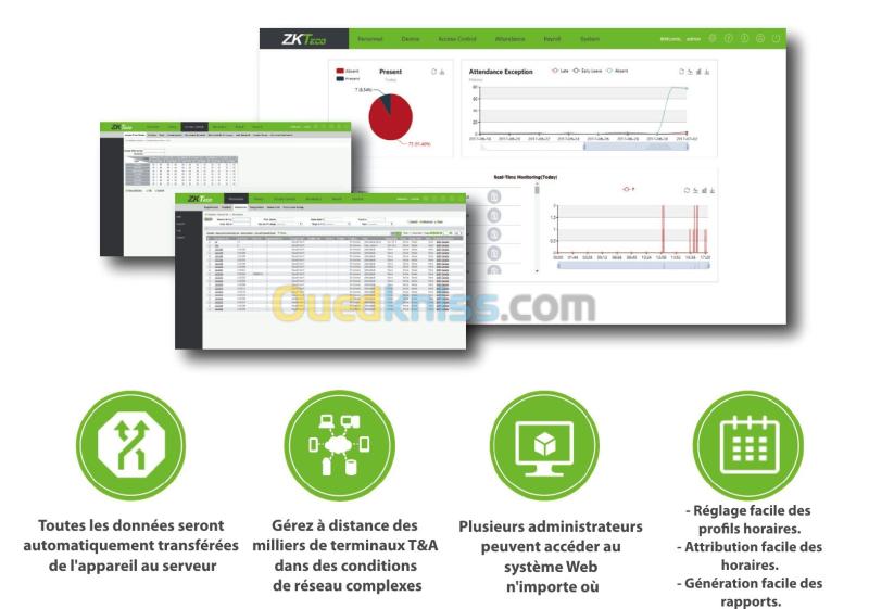 Logiciel de pointage ZKTeco ZKBioTime 2