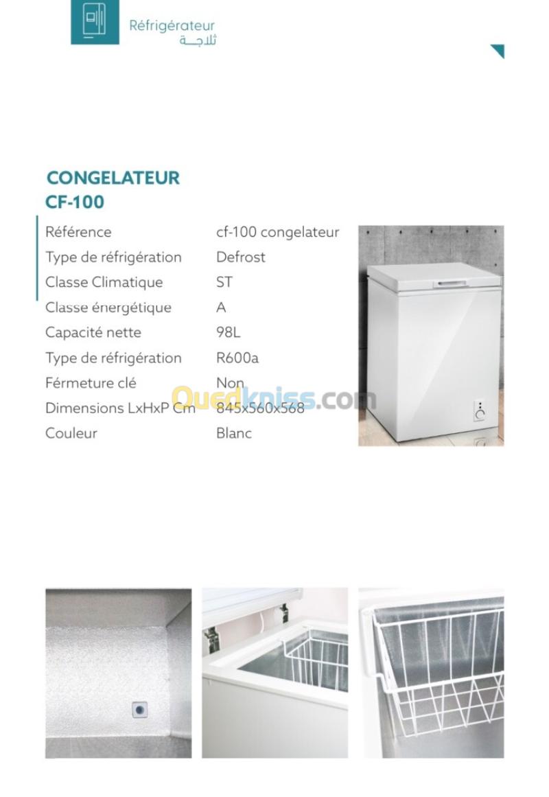 CONGELATEUR IRIS CF 100 L Blanc 3