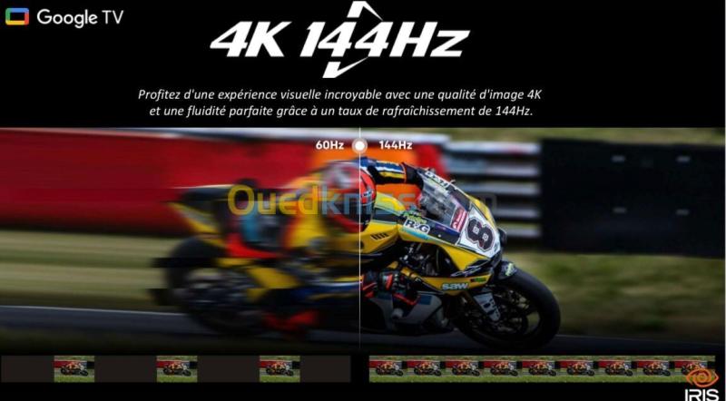 TV IRIS 50" Gaming TV 144 HRZ QLED PRO Q7700 GOOGLE TV SMART ANDROID 50 POUCES 5