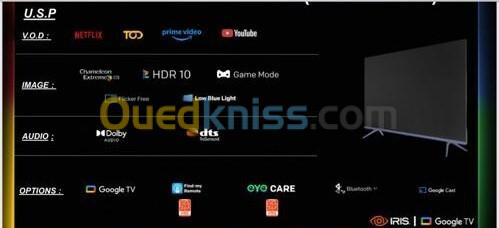 TV IRIS 40" G4030 GOOGLE TV SMART ANDROID  40 POUCES 3