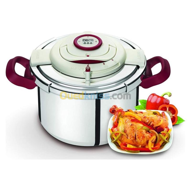 SEB Cocotte Clipso Precision Poingée Rouge Rabatable 6L Tarif et prix